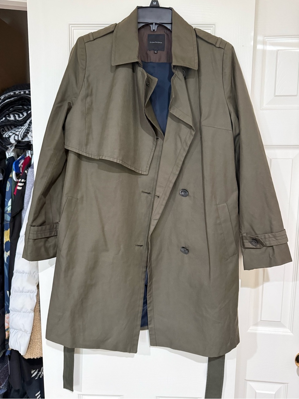 Classic Olive Trench Coat - women